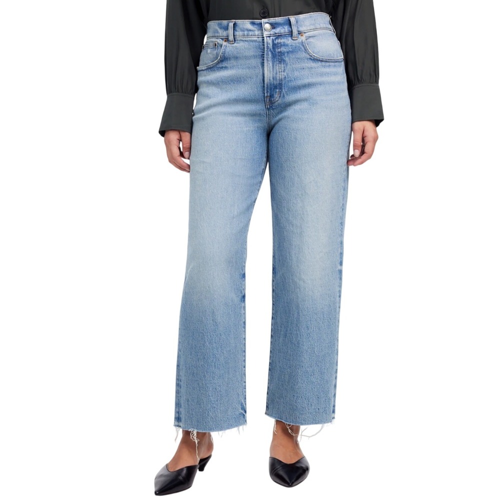 Madewell Perfect Vintage Wide-Leg Crop Jeans Women Size 23 Hallstead Wash